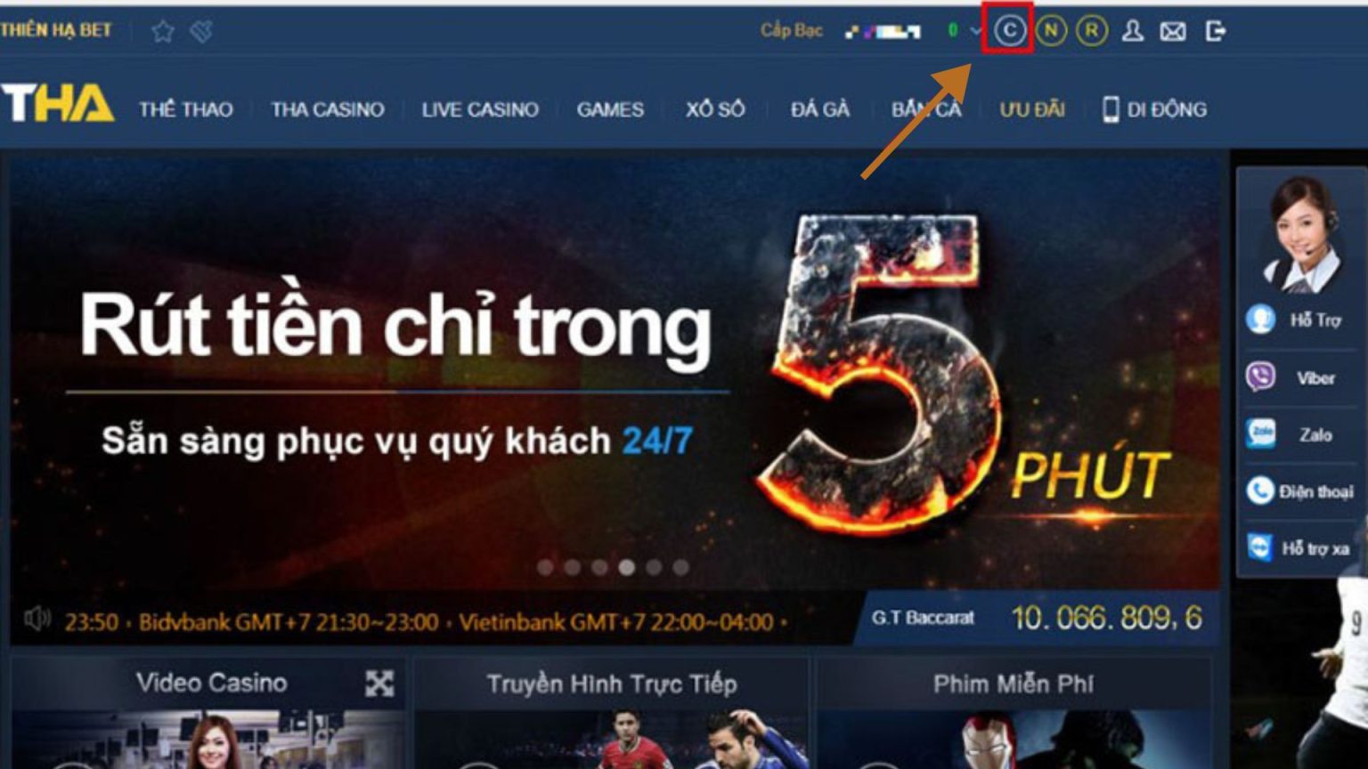 Hướng dẫn chi tiết cách rút tiền Thabet casino nhanh chóng